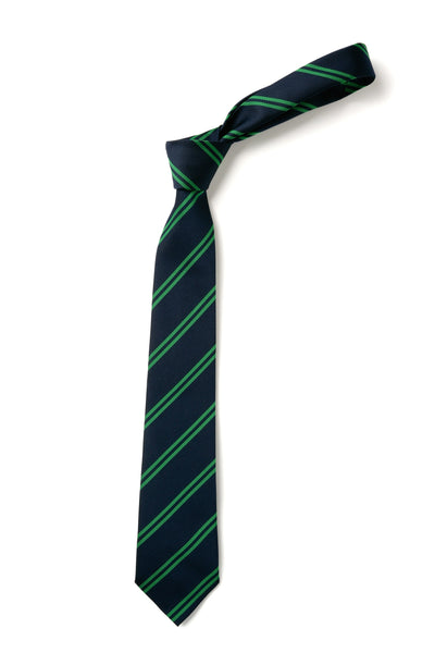 Double Stripe Tie - Navy & Green