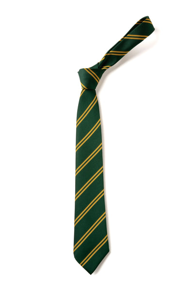 Double Stripe Tie - Green & Gold