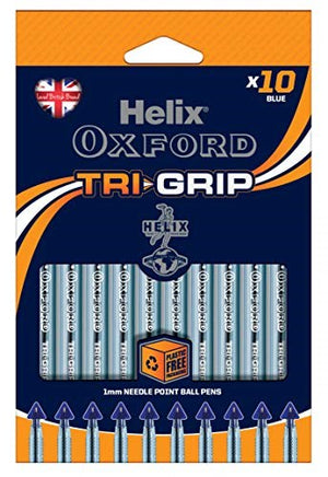 Helix Oxford Tri - Grip pens - Pack of 10 (Blue)