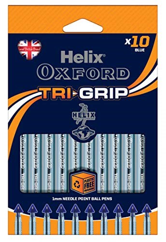 Helix Oxford Tri - Grip pens - Pack of 10 (Blue)